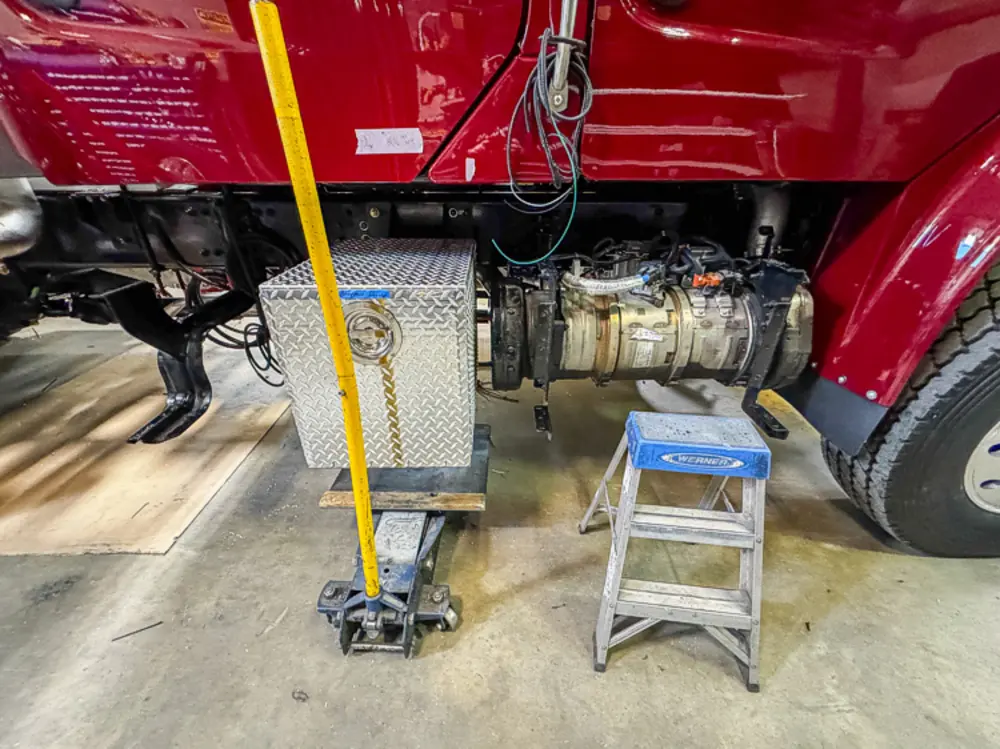 Cab interior upfit with exposed console area, photo 76 of 303.
